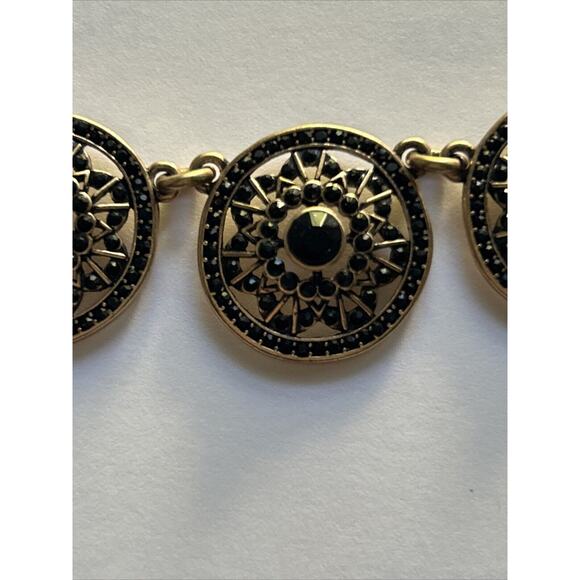J. Crew Gold Tone Medallion Statement Necklace - Picture 3 of 6